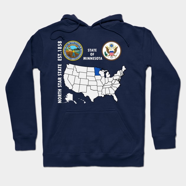 State of Minnesota Hoodie by NTFGP